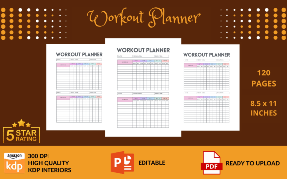 Download Workout Planner 2025 | KDP Interior - 2025 Collection