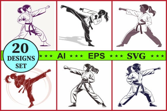Download Karate Girl Martial Arts Vector Bundle - Premium Resources