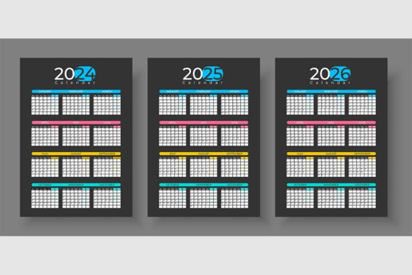 Download Set of Calendar Templates for 2024 2025 - 2025 Collection