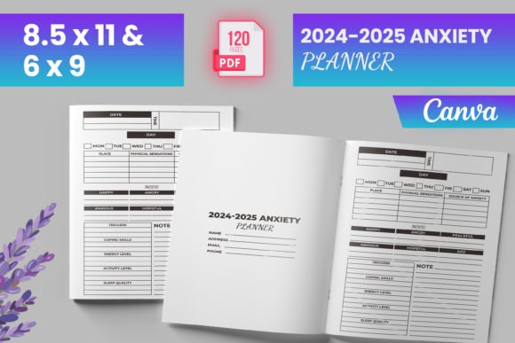 Download 2024-2025 Anxiety Planner Canva (KDP) - 2025 Collection