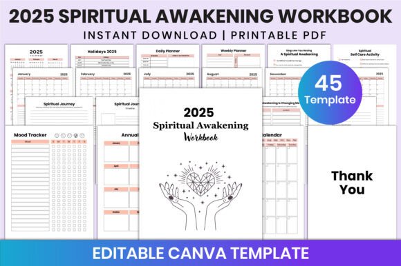 Download 2025 Spiritual Awakening Workbook Canva - 2025 Collection