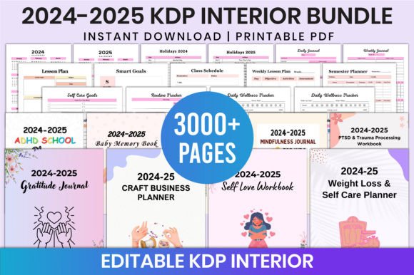 Download All 2024-2025 KDP Interior Bundle Canva - 2025 Collection